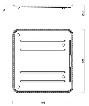 SCHOCK DISH TRAY STAINLESS STEEL
