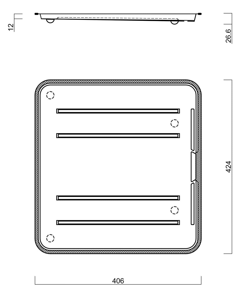 SCHOCK DISH TRAY STAINLESS STEEL