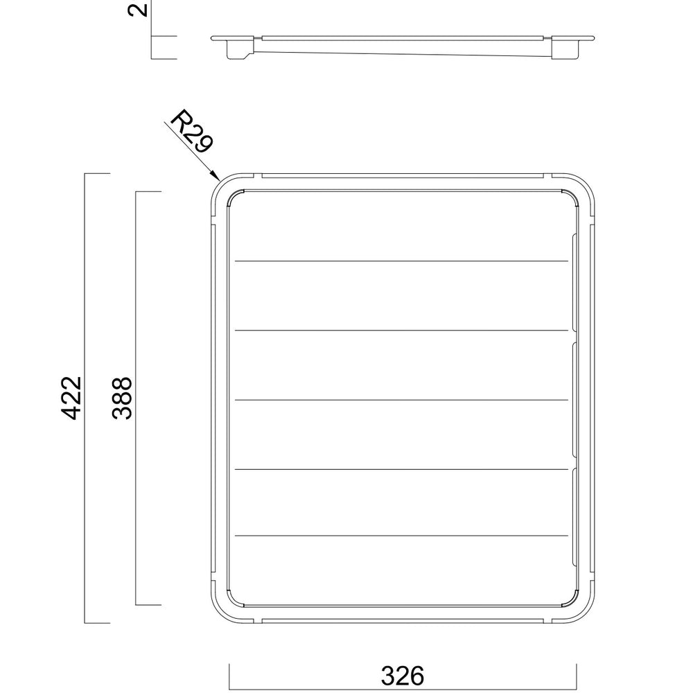 SCHOCK ALFRESCO DRAINER TRAY STAINLESS STEEL