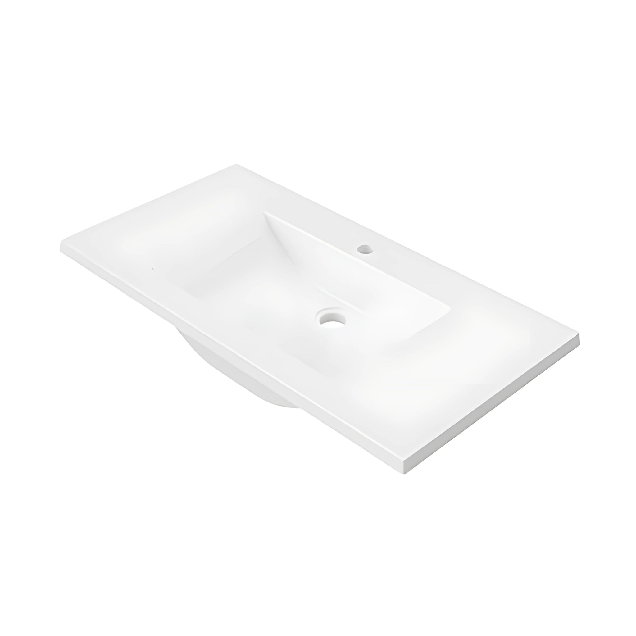 DUROCLASS MONACO GLOSS WHITE SINGLE BOWL UNDERMOUNT VANITY TOP (MULTIPLE SIZES AVAILABLE)