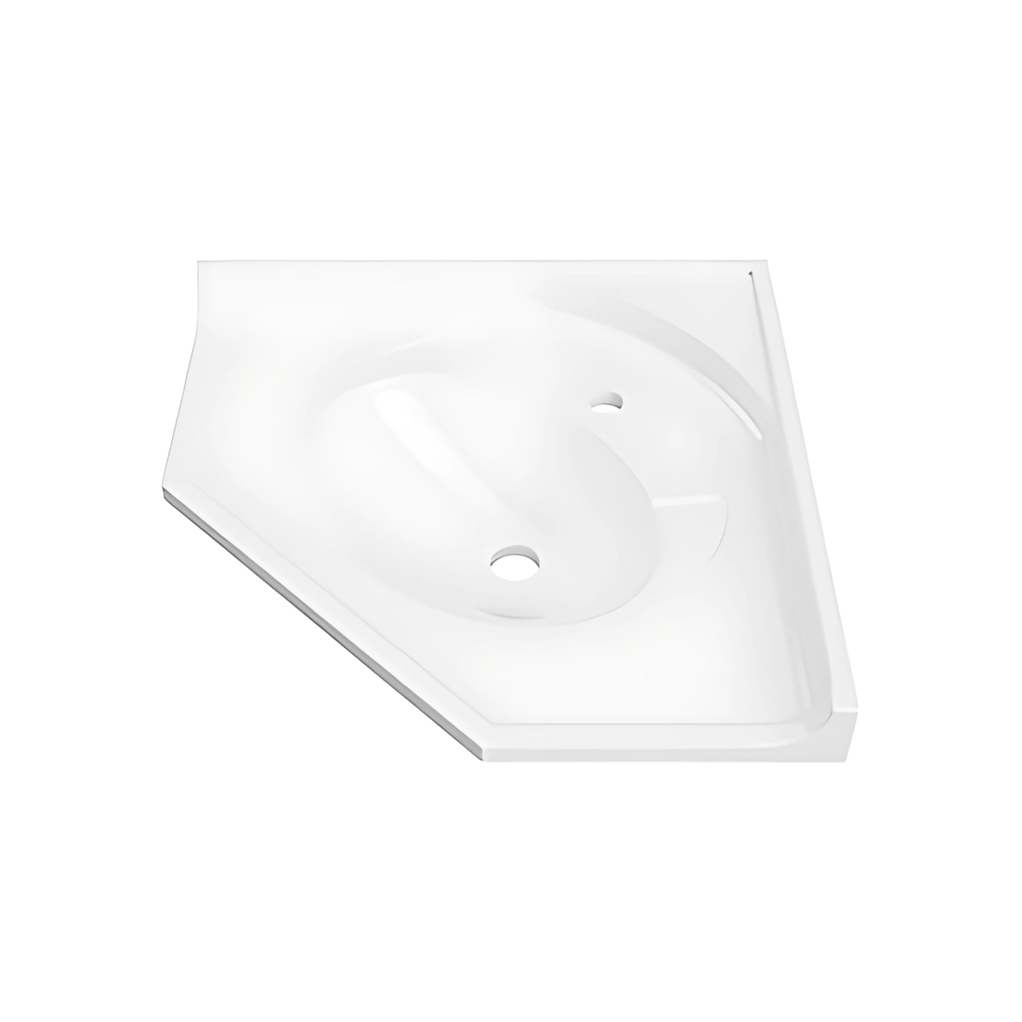 DUROCLASS SUPREME CORNER GLOSS WHITE SINGLE BOWL UNDERMOUNT VANITY TOP (AVAILABLE IN 610MM AND 910MM)