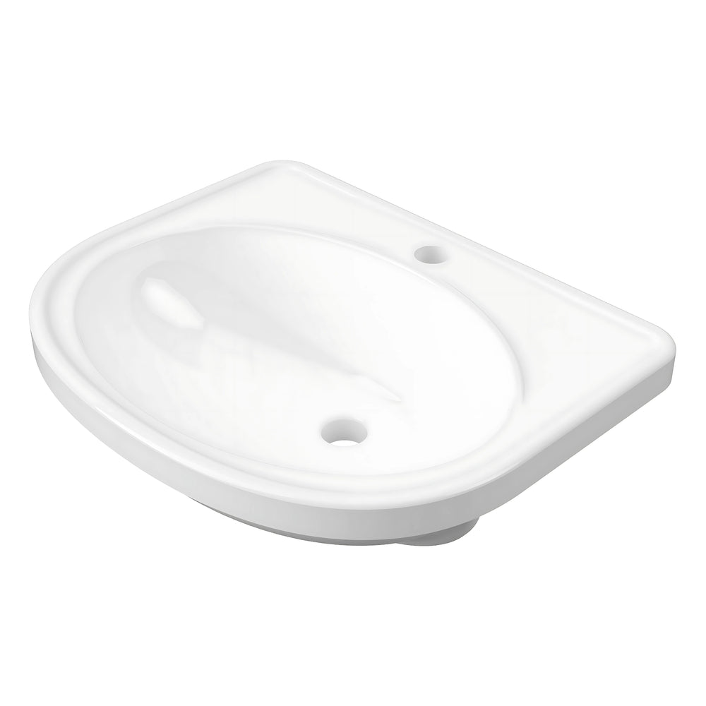 DUROCLASS SUPREME FORWARD SEMI-RECESSED BASIN GLOSS WHITE 530MM