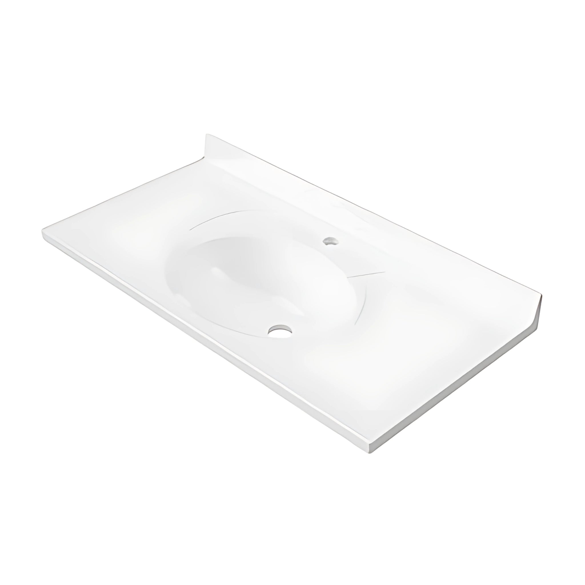 DUROCLASS SUPREME GLOSS WHITE SINGLE BOWL UNDERMOUNT VANITY TOP (MULTIPLE SIZES AVAILABLE)