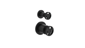 LINSOL DYNAMIK 2-PLATES WALL MIXER WITH DIVERTER MATTE BLACK