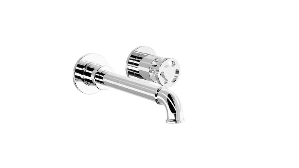 LINSOL DYNAMIK 2-PLATES WALL BASIN/ BATH MIXER CHROME