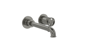 LINSOL DYNAMIK 2-PLATES WALL BASIN/ BATH MIXER GUN METAL