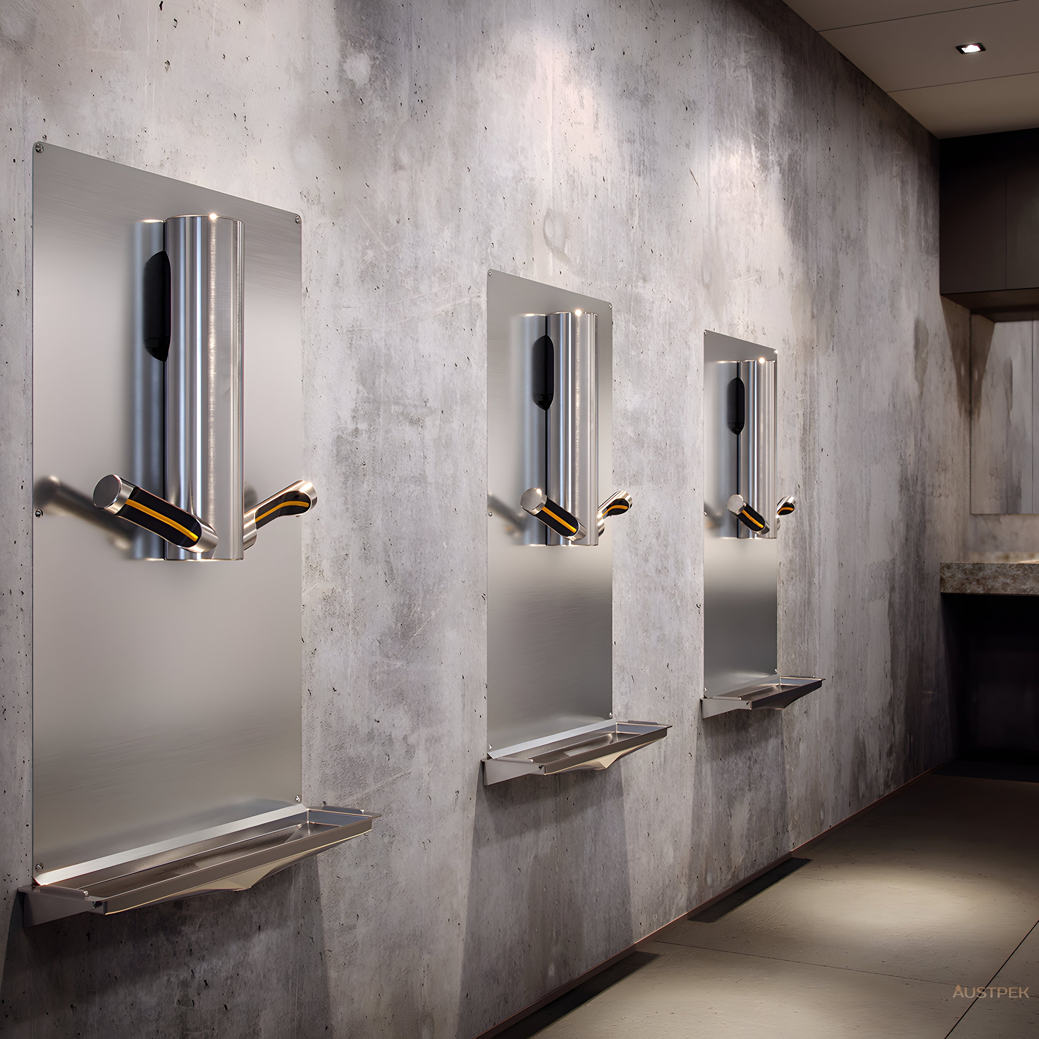 DYSON AIRBLADE 9KJ SENSOR HAND DRYER BRUSHED STAINLESS STEEL 500MM X 450MM