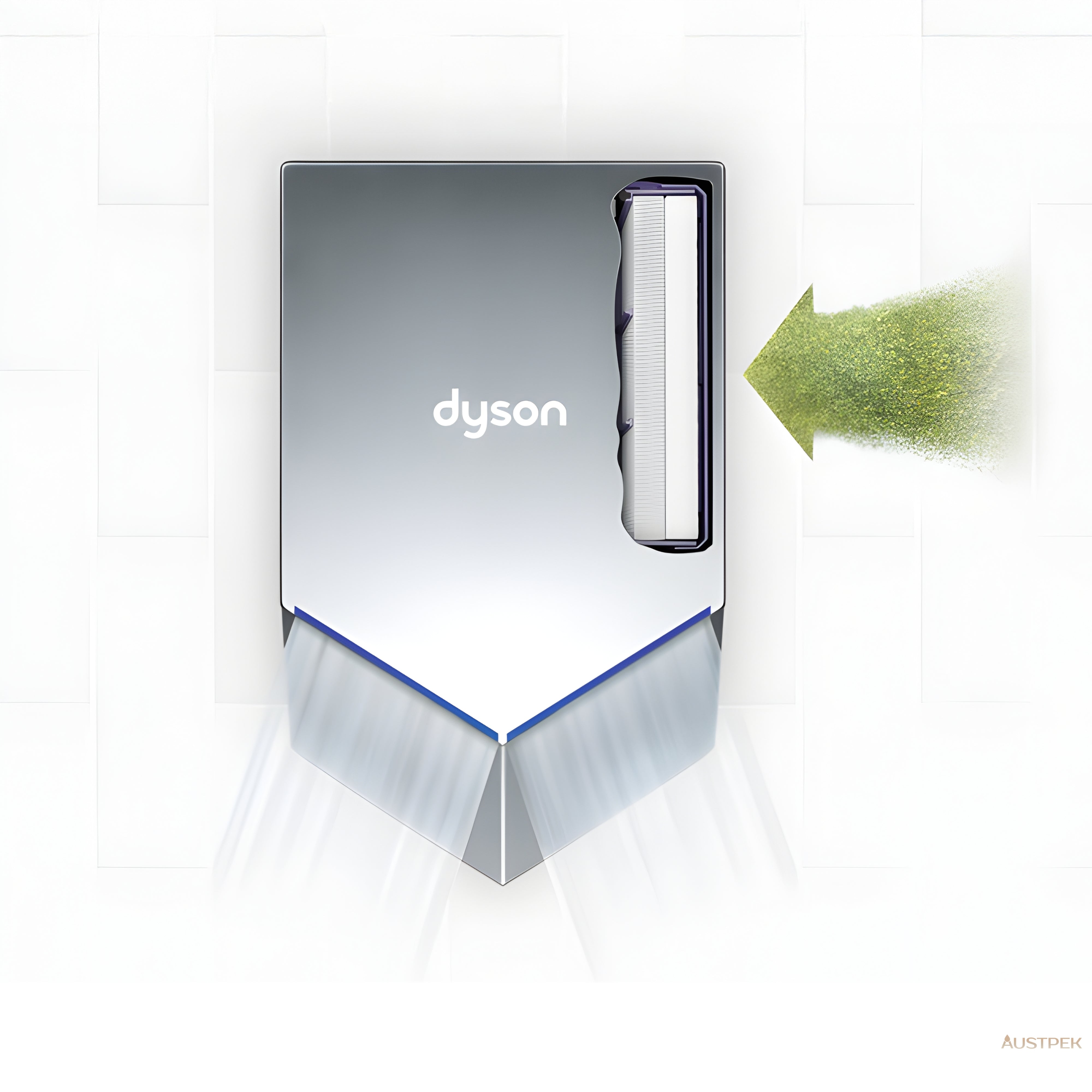 DYSON AIRBLADE V SENSOR HAND DRYER SPRAYED NICKEL 394MM X 234MM