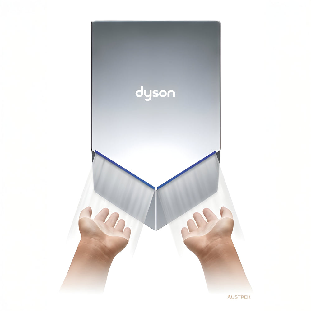 DYSON AIRBLADE V SENSOR HAND DRYER SPRAYED NICKEL 394MM X 234MM