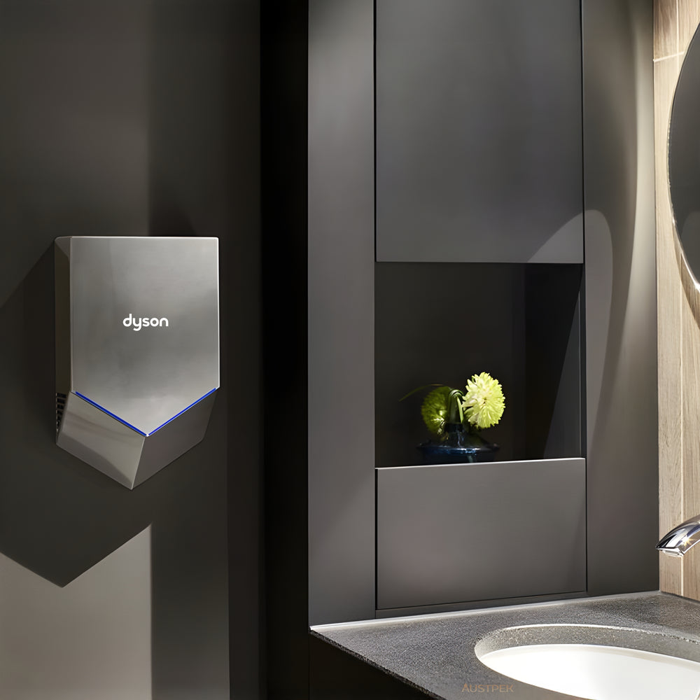 DYSON AIRBLADE V SENSOR HAND DRYER SPRAYED NICKEL 394MM X 234MM