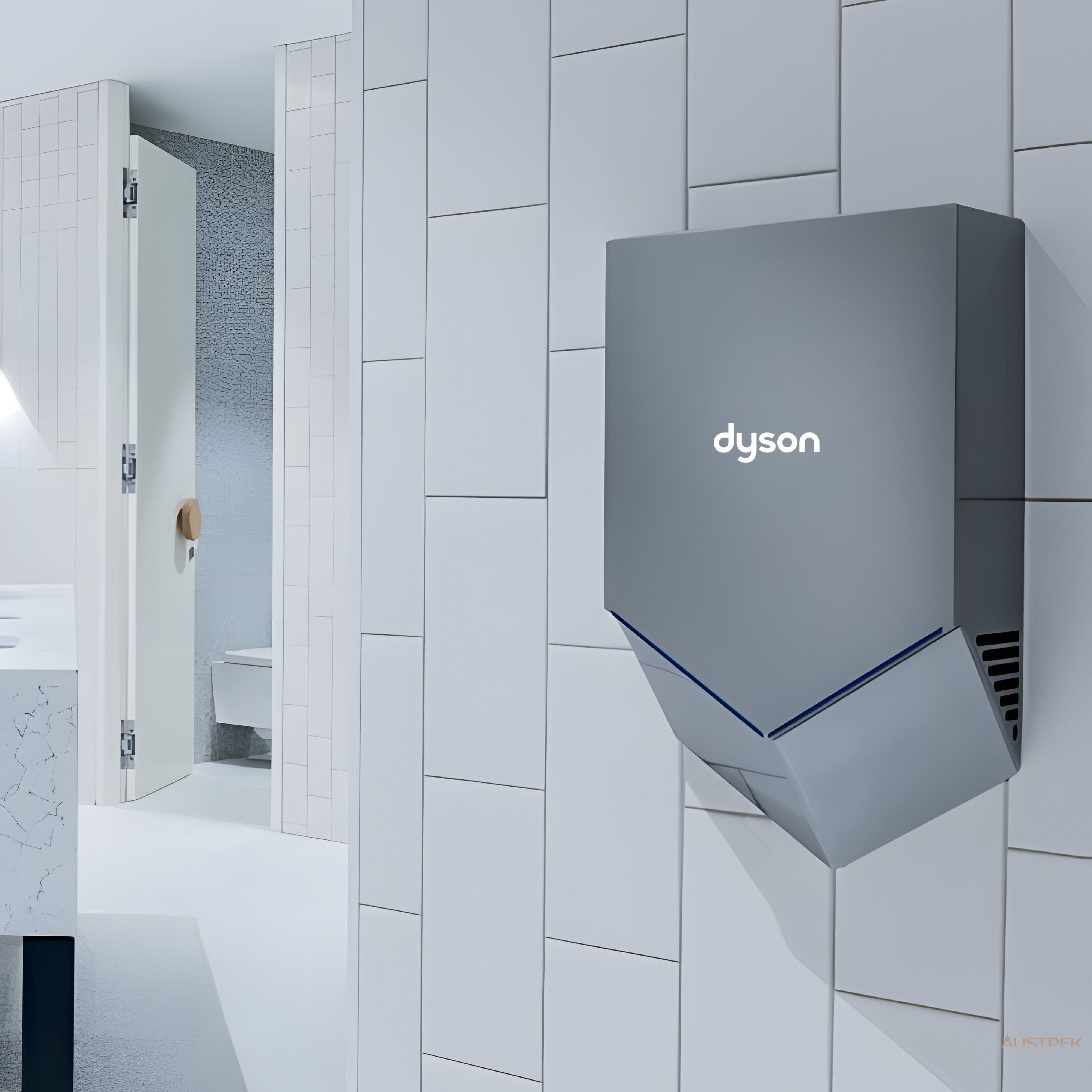 DYSON AIRBLADE V SENSOR HAND DRYER SPRAYED NICKEL 394MM X 234MM