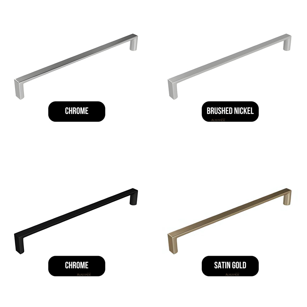 TIMBERLINE D HANDLE CHROME (AVAILABLE IN 104MM, 138MM, 230MM, 361MM AND 457MM)