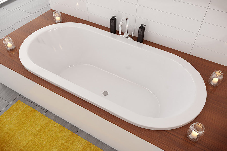 DECINA CAVAL ISLAND BATH GLOSS WHITE 1790MM
