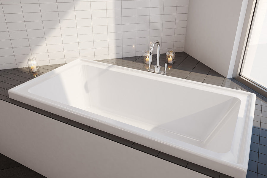 DECINA CORTEZ INSET BATH GLOSS WHITE (AVAILABLE IN 1520MM AND 1670MM)
