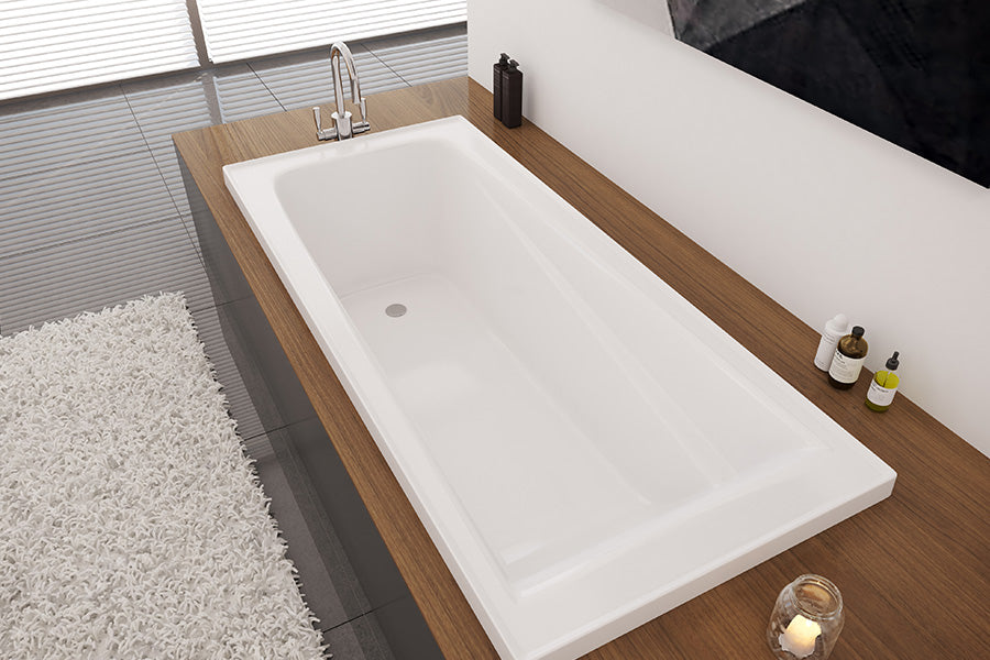DECINA NOVARA INSET BATH GLOSS WHITE (AVAILABLE IN 1525MM AND 1665MM)