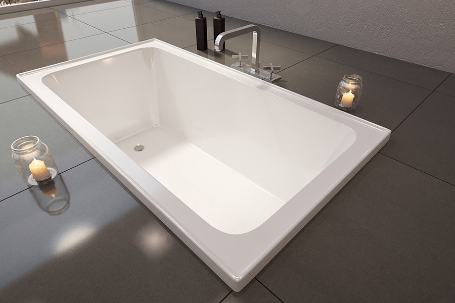 DECINA SHENSEKI INSET BATH GLOSS WHITE (AVAILABLE IN 1395MM AND 1515MM)