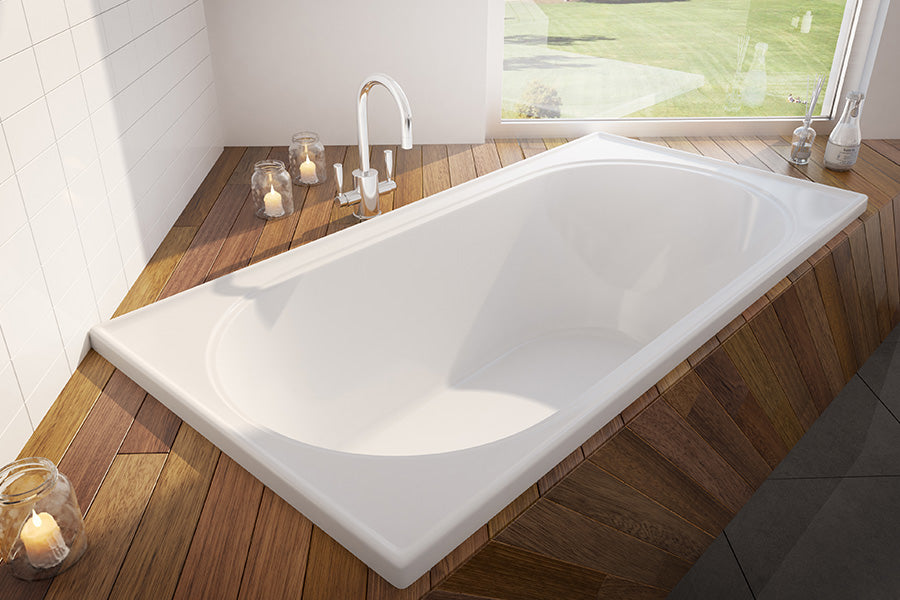 DECINA TURIN INSET BATH GLOSS WHITE (AVAILABLE IN 1520MM, 1665MM AND 1790MM)