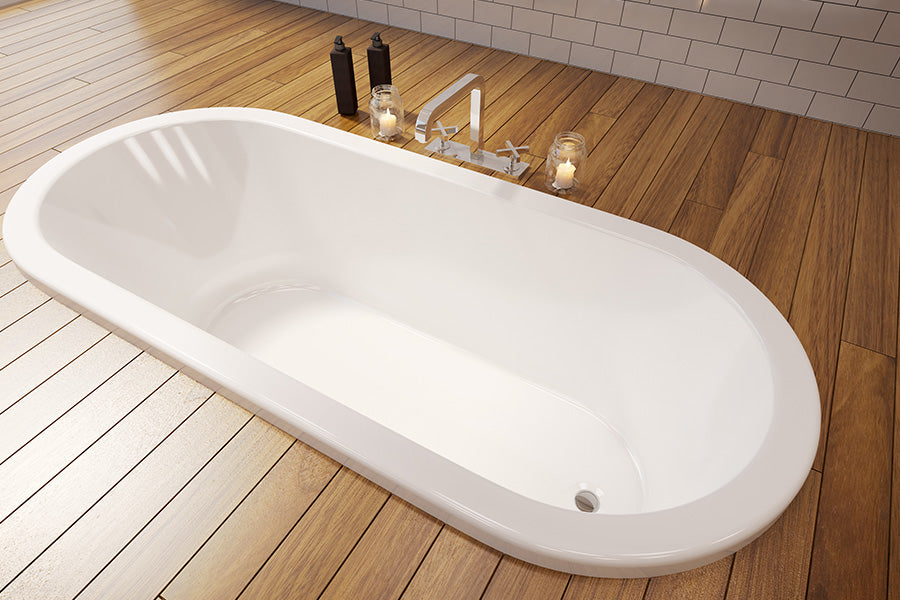 DECINA UNO ISLAND BATH GLOSS WHITE (AVAILABLE IN 1530MM AND 1700MM)