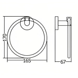 INSPIRE RONDO TOWEL RING CHROME 165MM