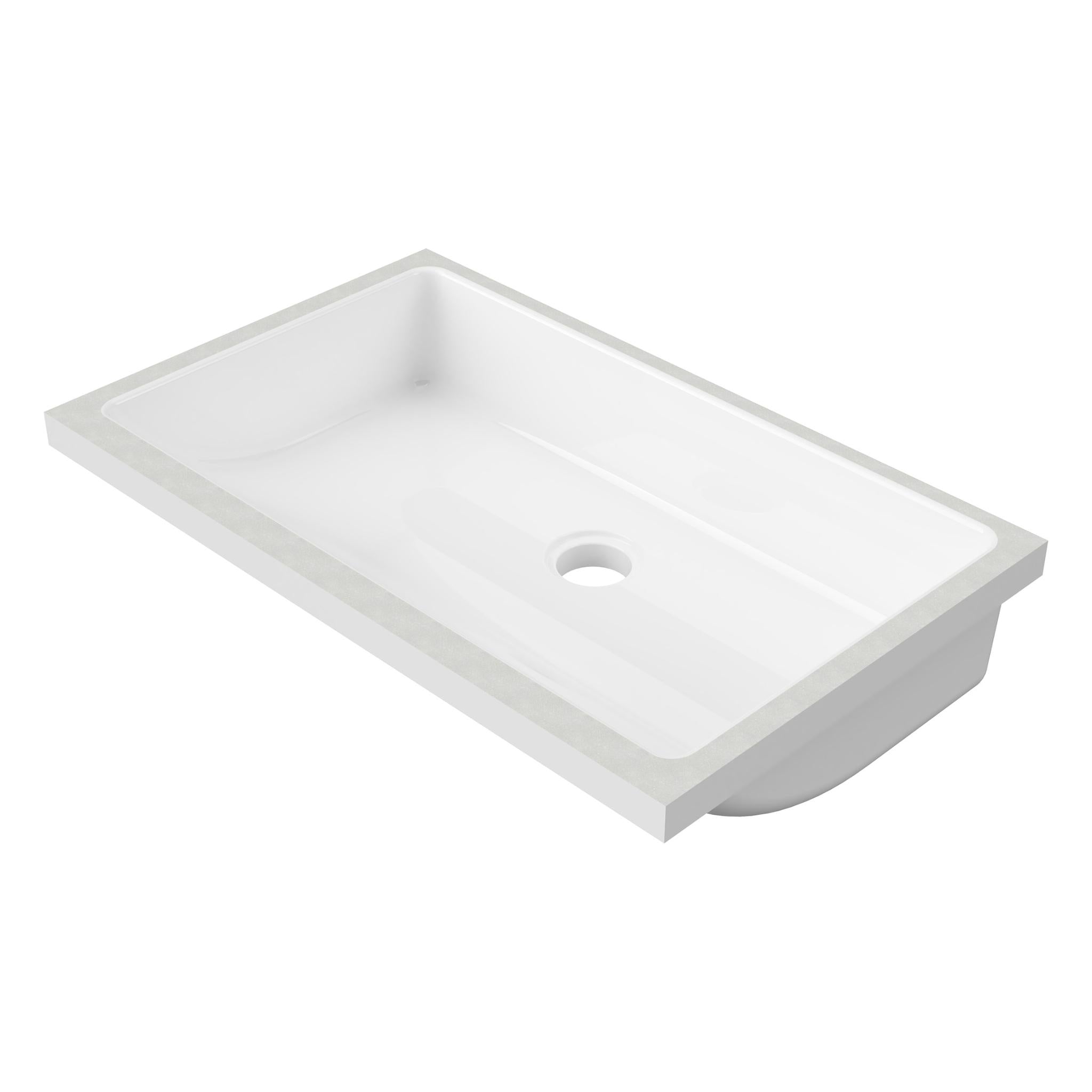 DUROCLASS ESSENTIAL UNDERMOUNT BASIN GLOSS WHITE 540MM