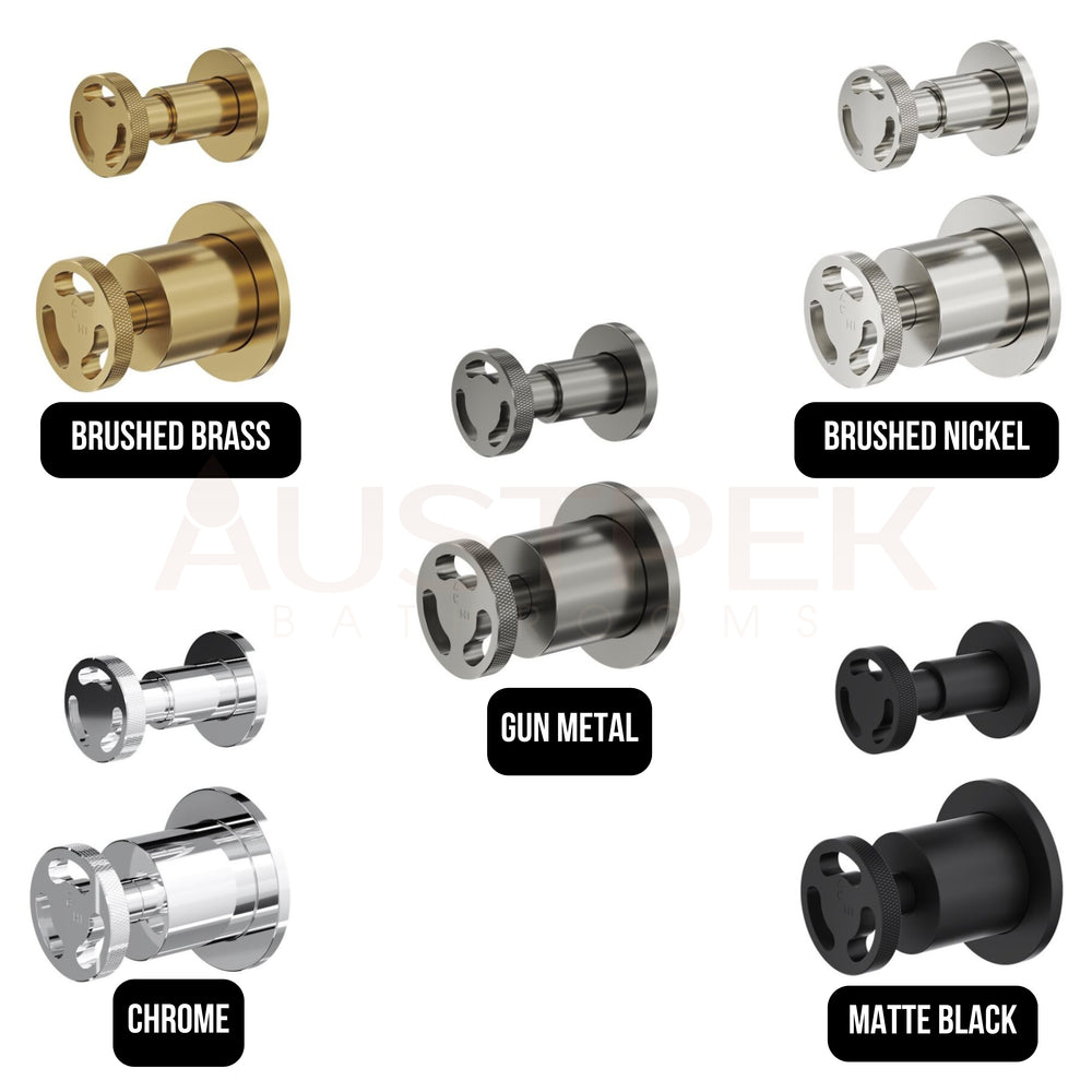 LINSOL DYNAMIK 2-PLATES WALL MIXER WITH DIVERTER BRUSHED BRASS