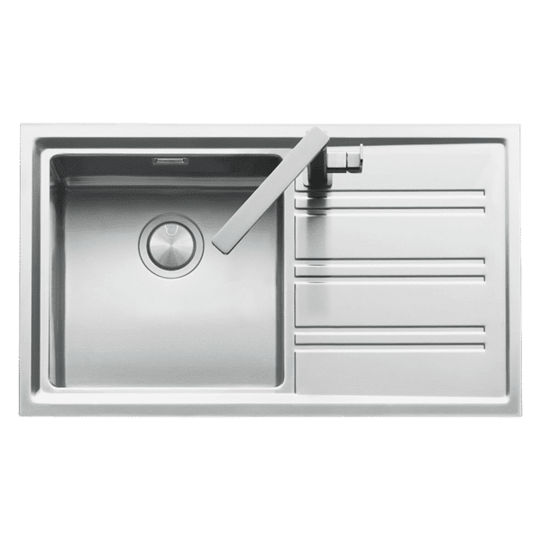 BARAZZA EASY SINGLE BOWL KITCHEN SINK WITH DRAINER LEFT HAND BOWL STAINLESS STEEL 860MM