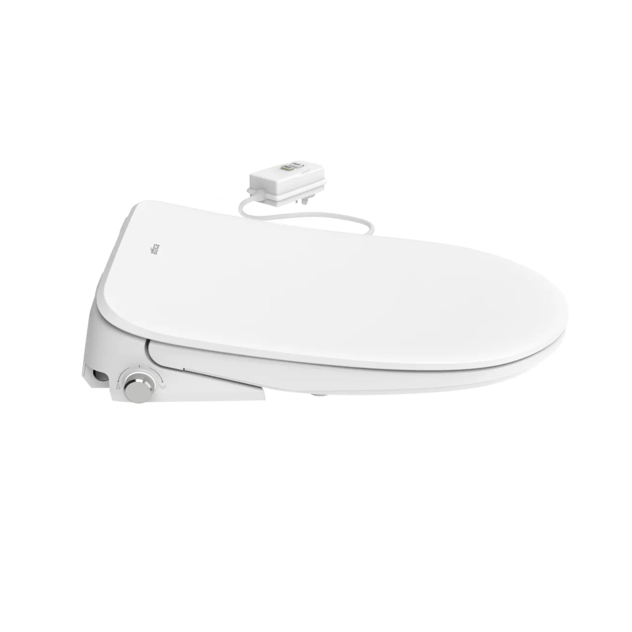 ATTICA GAIA WELLNESS SPA SMART BIDET SEAT WITH REMOTE CONTROL D-SHAPED GLOSS WHITE