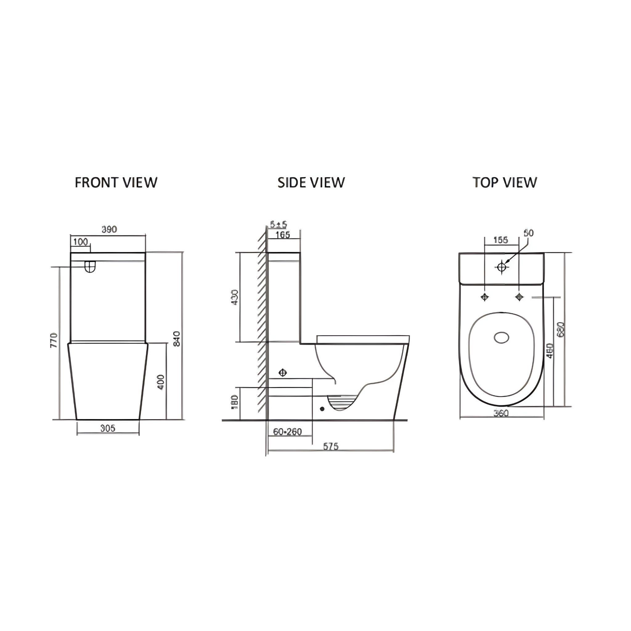 INSPIRE ALZANO RIMLESS BACK-TO-WALL TOILET SUITE AND SPA SMART BIDET SEAT WITH REMOTE CONTROL D-SHAPE GLOSS WHITE