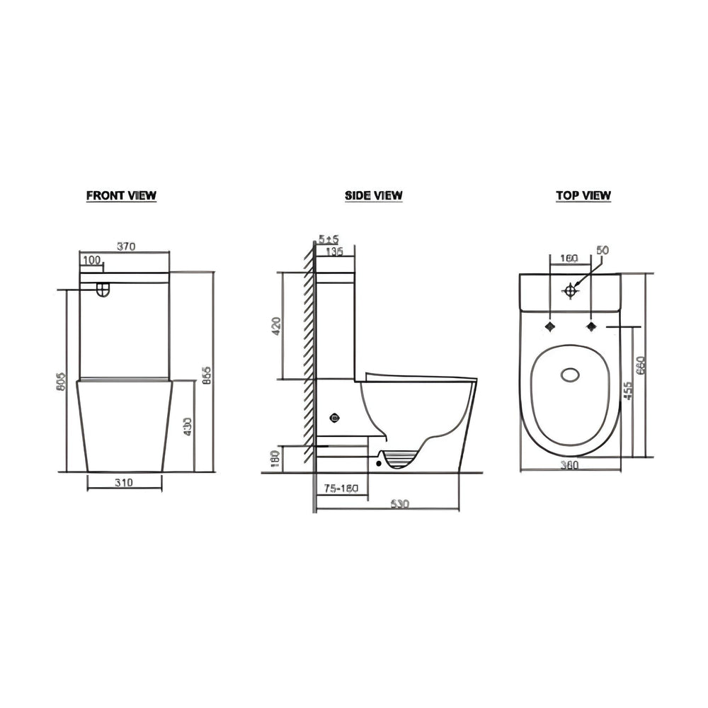 INSPIRE RADIANT RIMLESS BACK-TO-WALL TOILET SUITE AND SPA SMART BIDET SEAT WITH REMOTE CONTROL D-SHAPE GLOSS WHITE