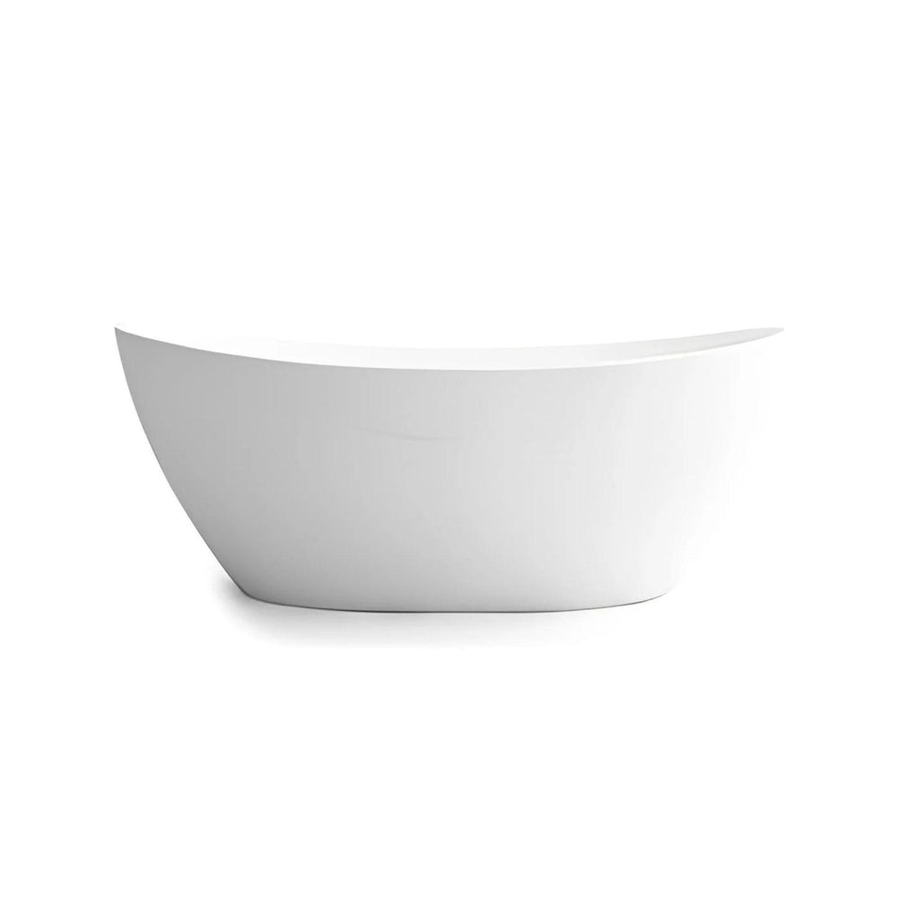 POSEIDON EVIE FREESTANDING NON OVERFLOW BATHTUB 1660MM MATTE WHITE