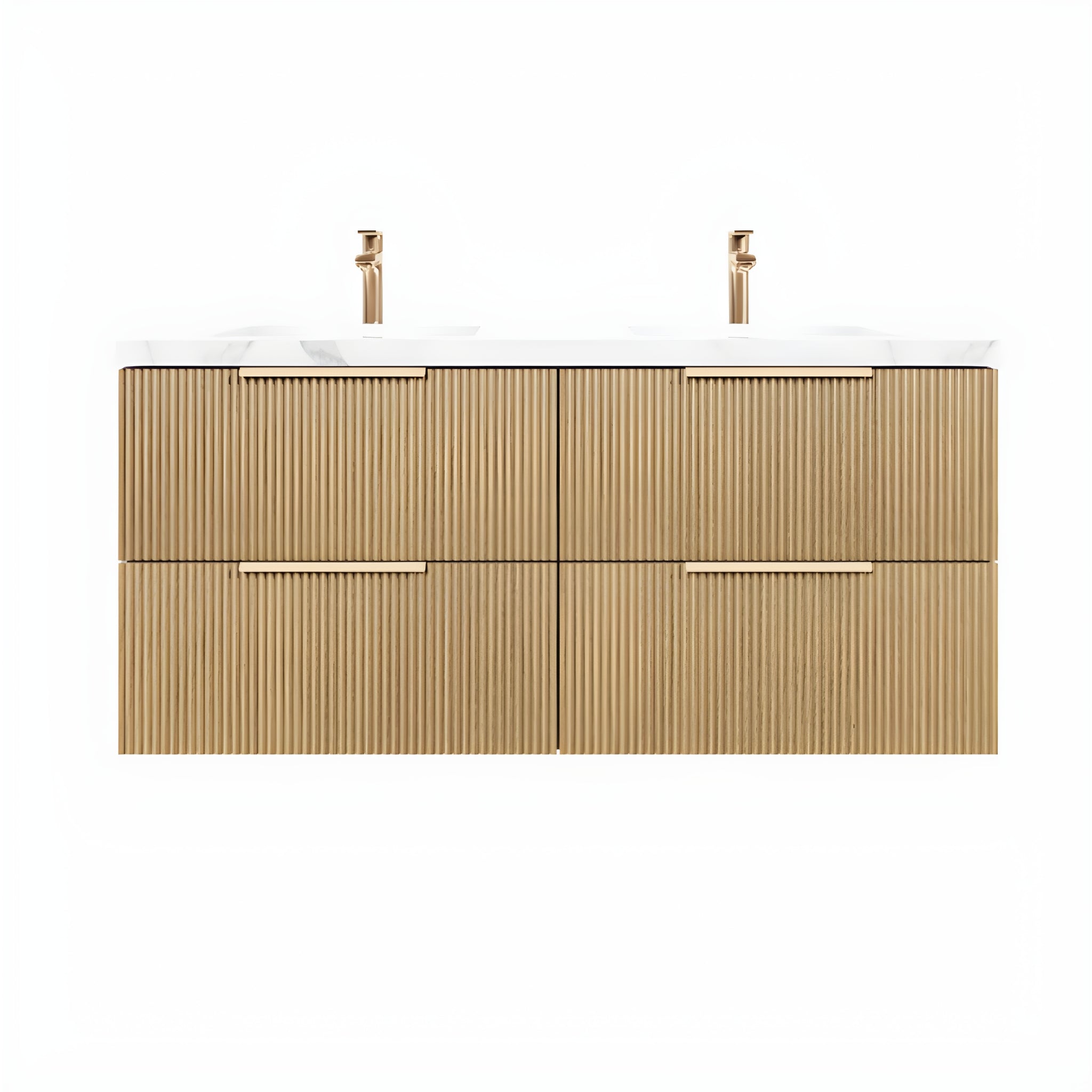 CETO EDEN PRIME OAK 1200MM DOUBLE BOWL WALL HUNG VANITY