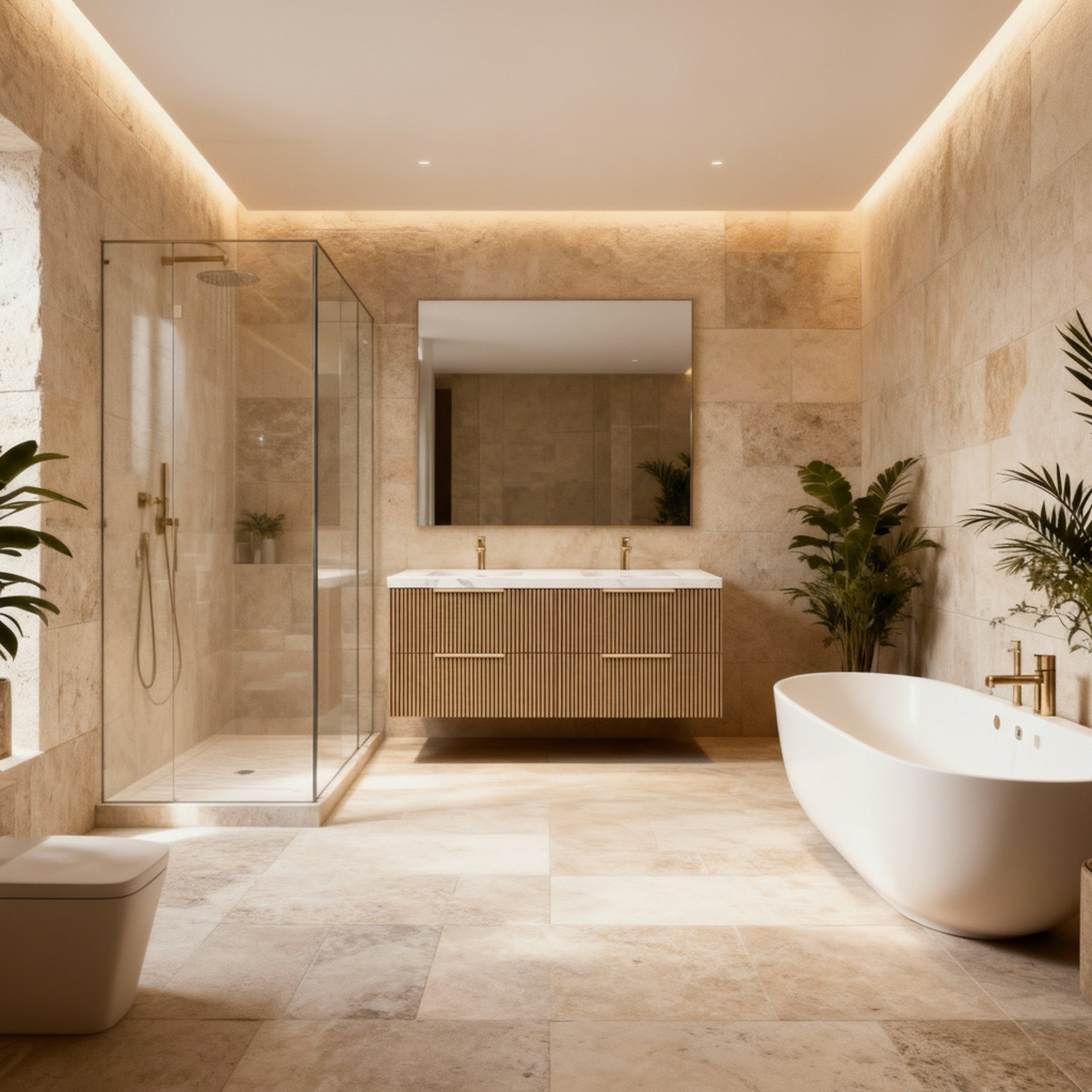 CETO EDEN PRIME OAK 1200MM DOUBLE BOWL WALL HUNG VANITY