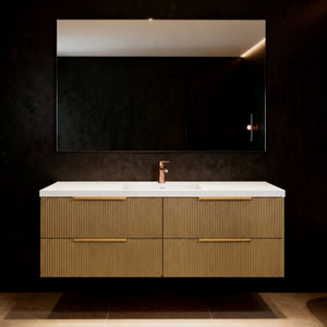CETO EDEN PRIME OAK 1500MM SINGLE BOWL WALL HUNG VANITY