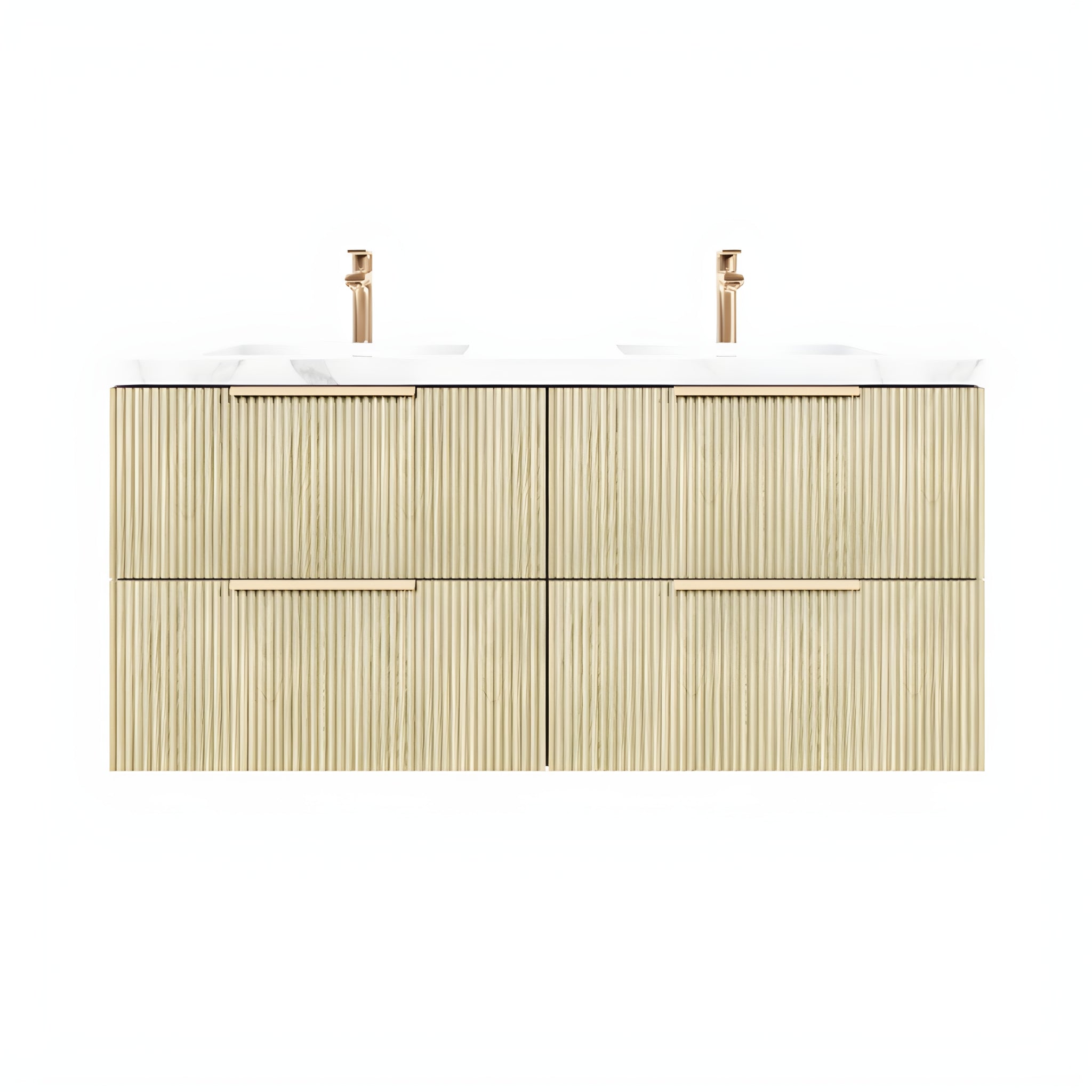 CETO EDEN CLASSIC OAK 1500MM DOUBLE BOWL WALL HUNG VANITY