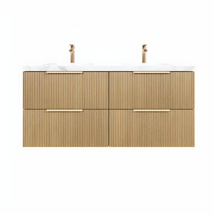 CETO EDEN PRIME OAK 1500MM DOUBLE BOWL WALL HUNG VANITY