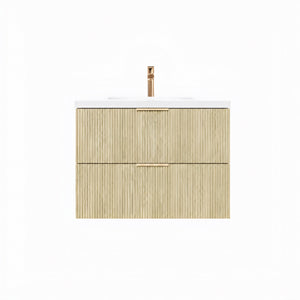 CETO EDEN CLASSIC OAK 600MM SINGLE BOWL WALL HUNG VANITY