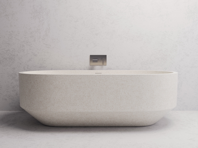 MADU EDEN FREESTANDING BATHTUB TERRAZO STONE WHITE 1700MM