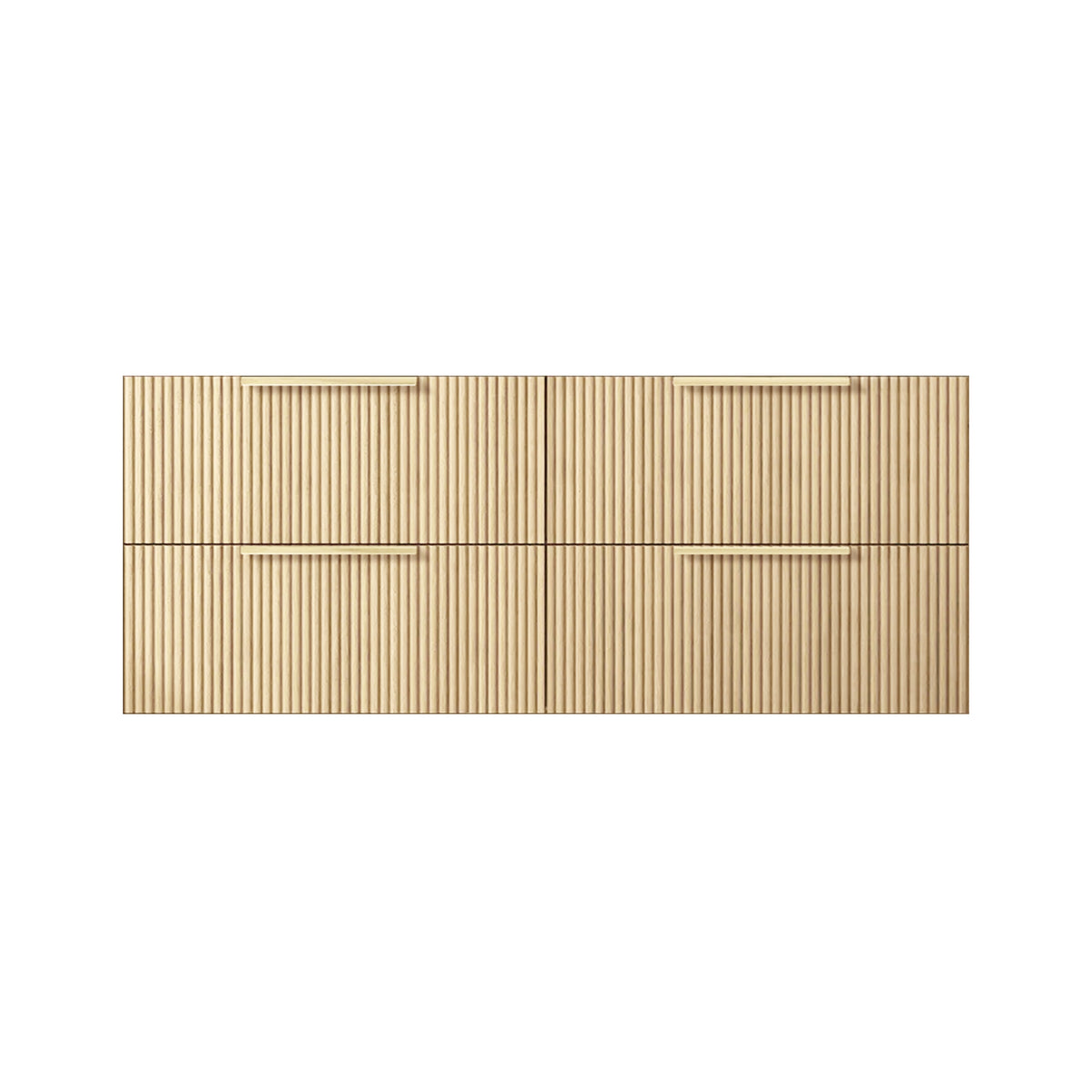 VITO EDINA CLASSIC OAK 1200MM FLUTED SINGLE BOWL WALL HUNG VANITY