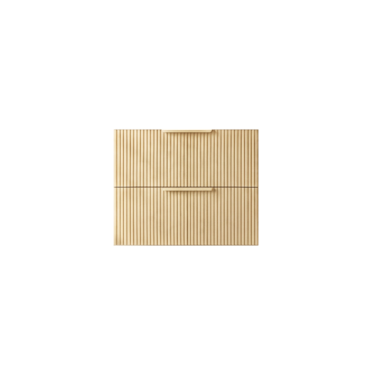 VITO EDINA CLASSIC OAK 600MM FLUTED SINGLE BOWL WALL HUNG VANITY