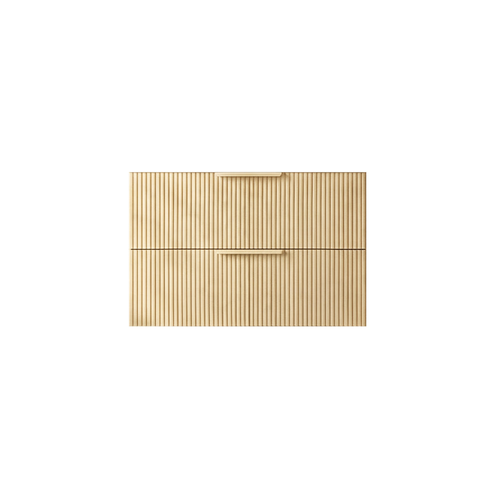 VITO EDINA CLASSIC OAK 750MM FLUTED SINGLE BOWL WALL HUNG VANITY
