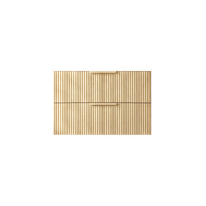 VITO EDINA CLASSIC OAK 750MM FLUTED SINGLE BOWL WALL HUNG VANITY