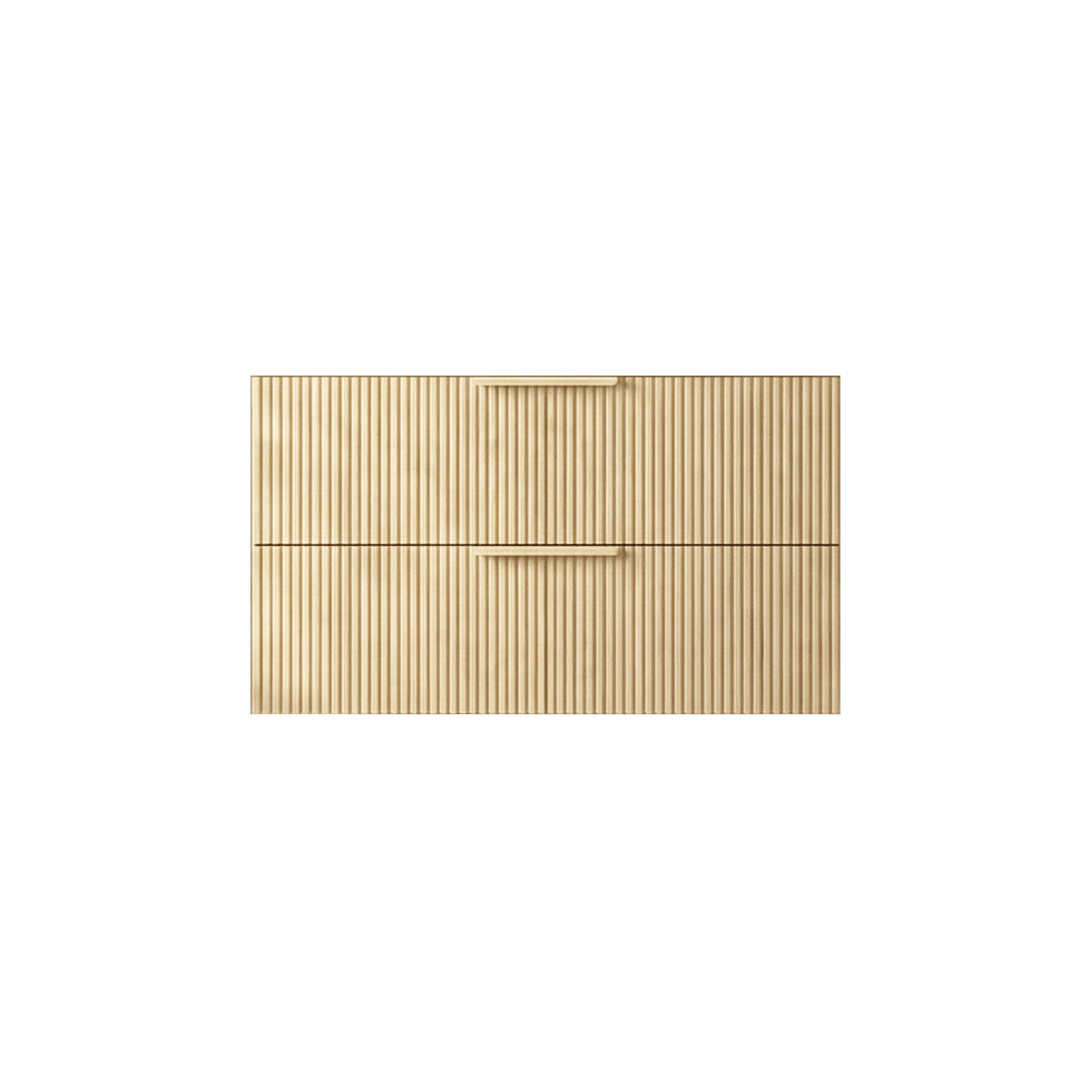 VITO EDINA CLASSIC OAK 900MM FLUTED SINGLE BOWL WALL HUNG VANITY