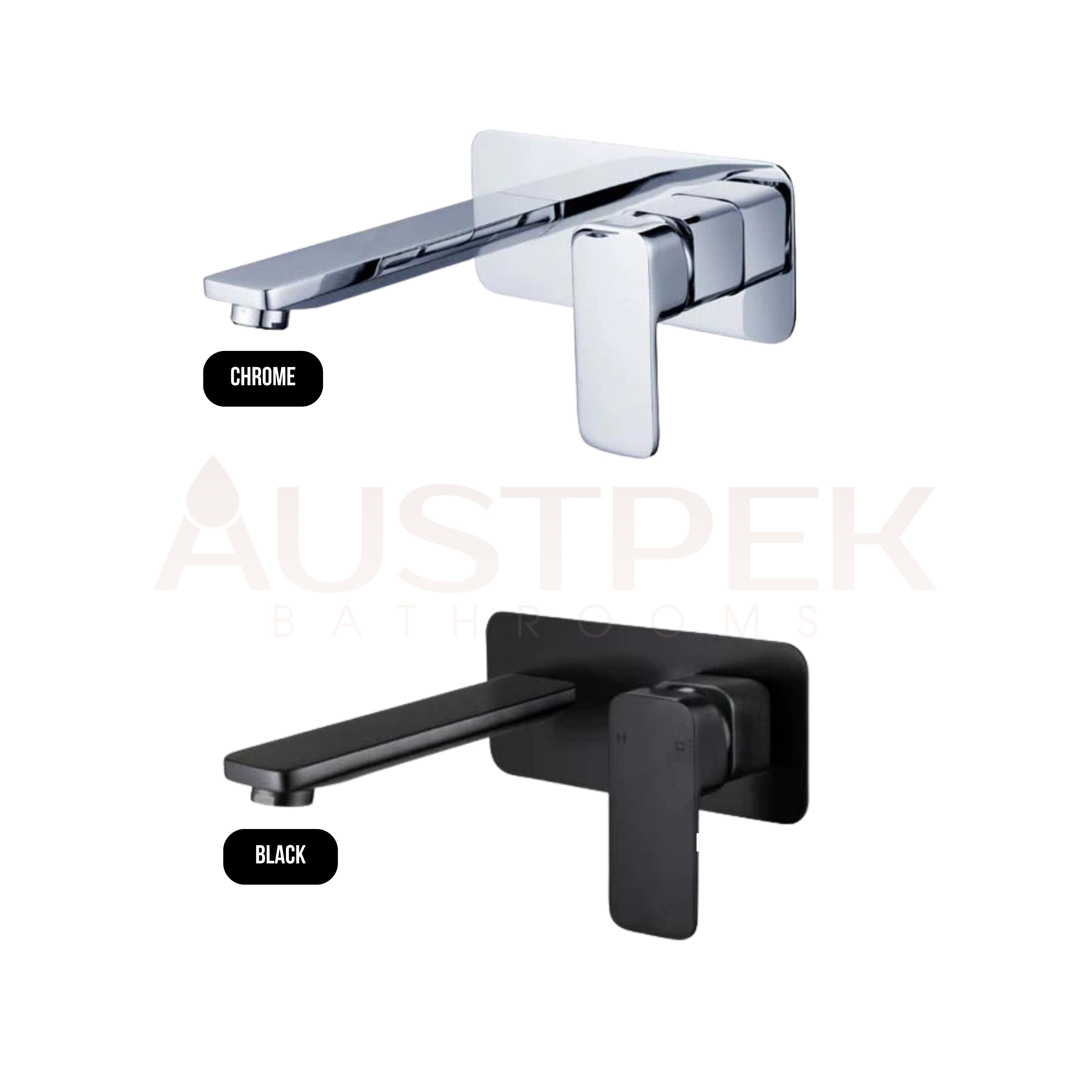 HELLYCAR ELEGANT WALL MIXER WITH OUTLET 180MM BLACK