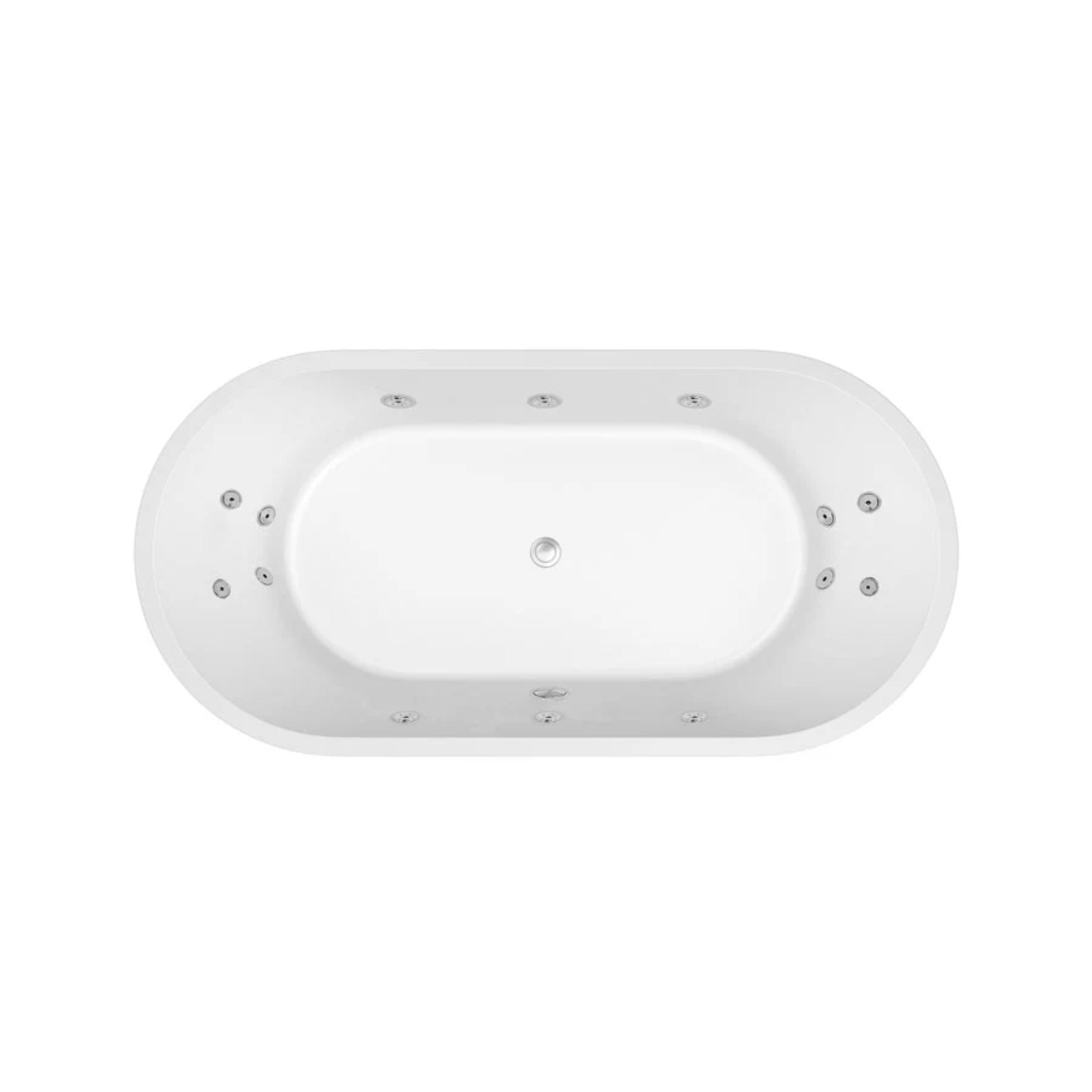 DECINA ELISI FREESTANDING SPA BATH GLOSS WHITE 1700MM WITH 14-JETS