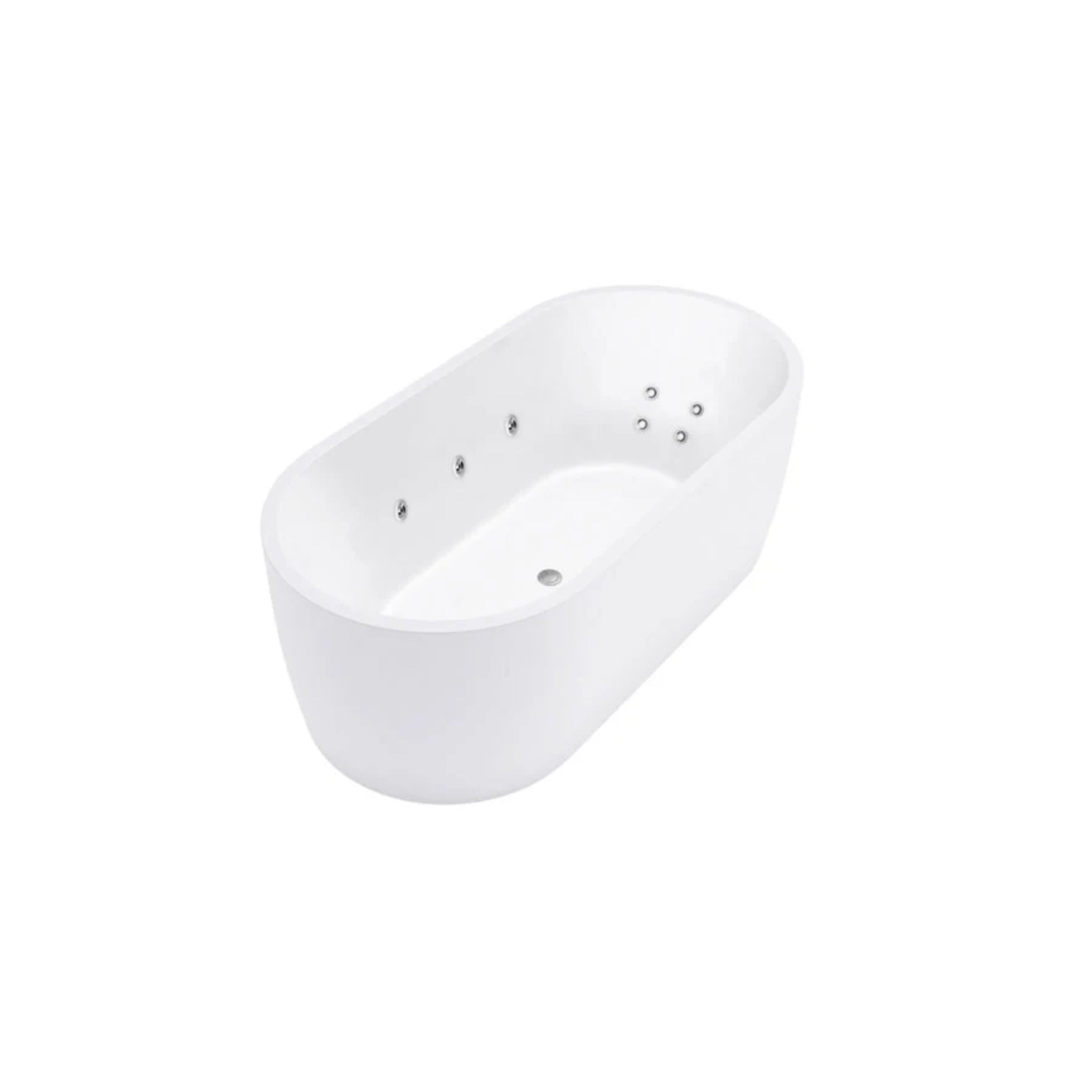 DECINA ELISI FREESTANDING SPA BATH GLOSS WHITE 1700MM WITH 14-JETS