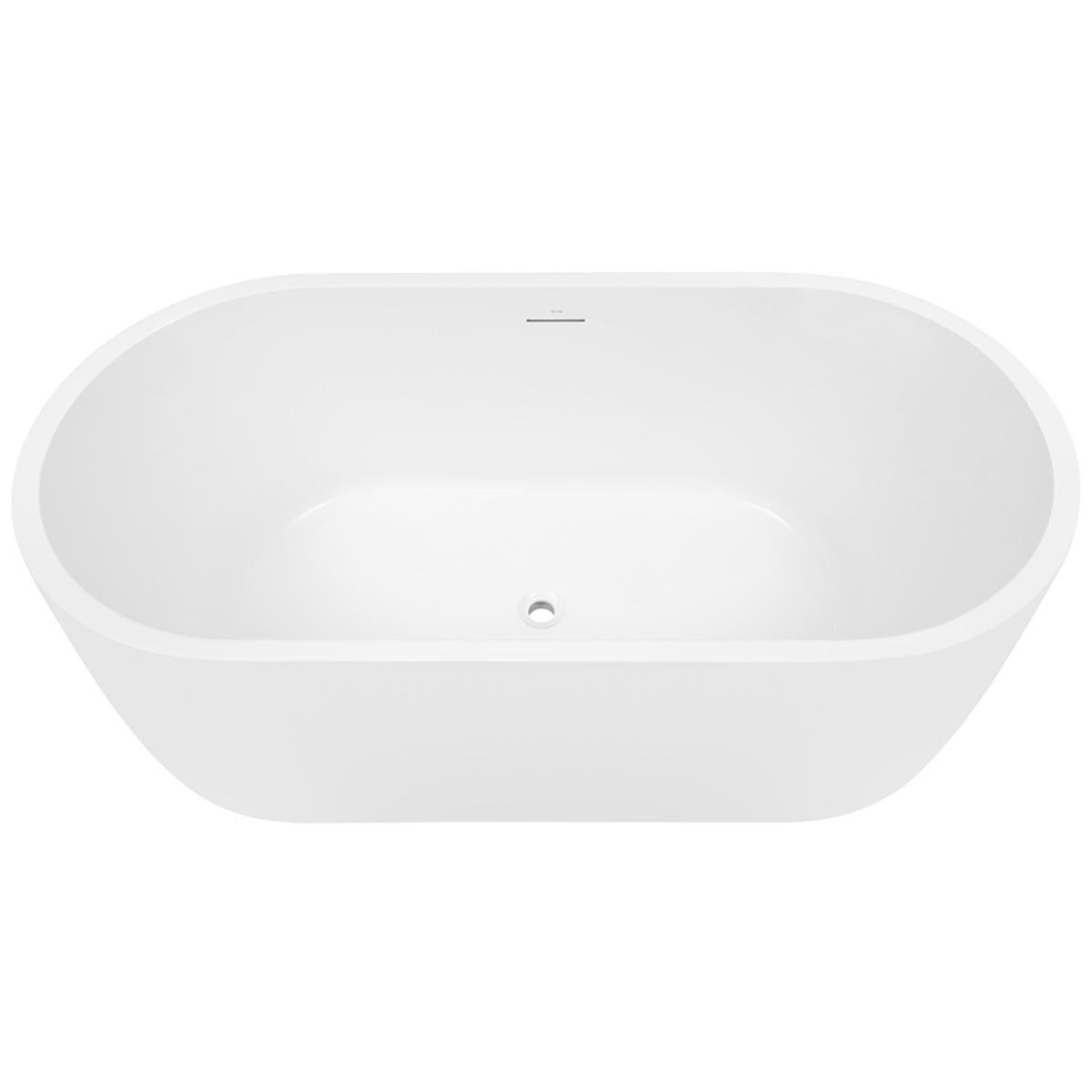 DECINA ELISI FREESTANDING BATH WITH INTEGRATED OVERFLOW GLOSS WHITE 1700MM