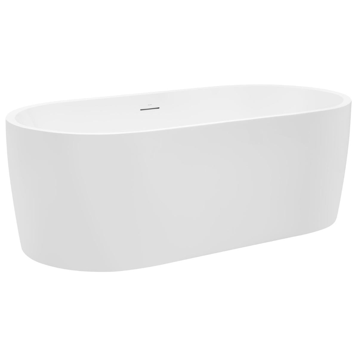 DECINA ELISI FREESTANDING BATH WITH INTEGRATED OVERFLOW GLOSS WHITE 1700MM
