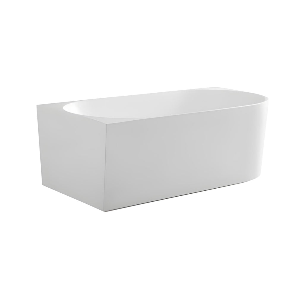 POSEIDON ELIVIA LEFT CORNER BATHTUB MATTE WHITE (AVAILABLE IN 1500MM AND 1700MM)