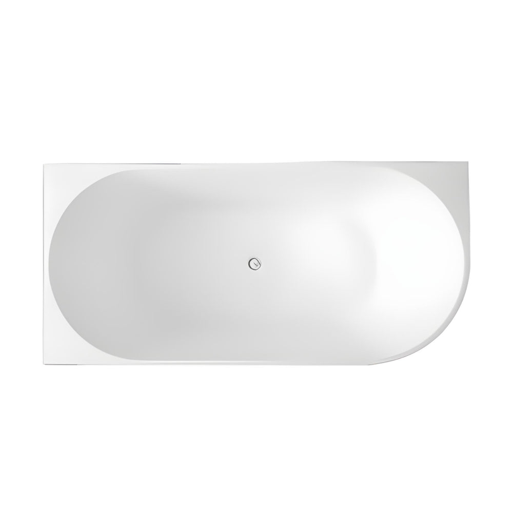 POSEIDON ELIVIA LEFT CORNER BATHTUB MATTE WHITE (AVAILABLE IN 1500MM AND 1700MM)