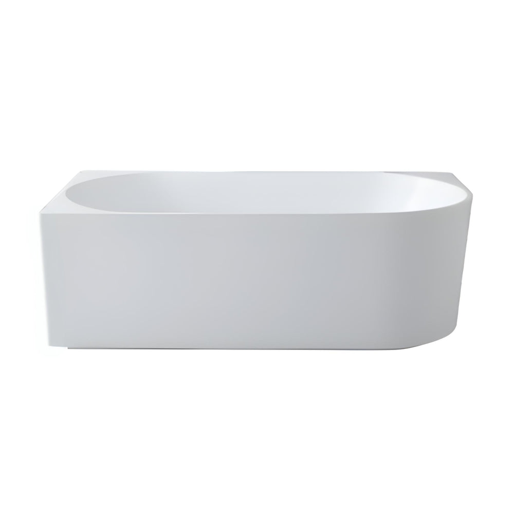 POSEIDON ELIVIA LEFT CORNER BATHTUB MATTE WHITE (AVAILABLE IN 1500MM AND 1700MM)